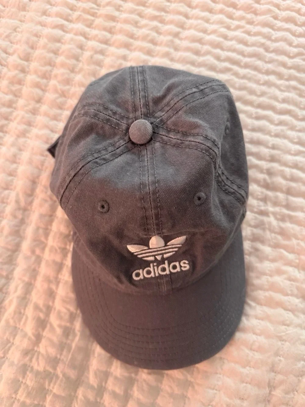 Adidas blue/gray relaxed strap back hat